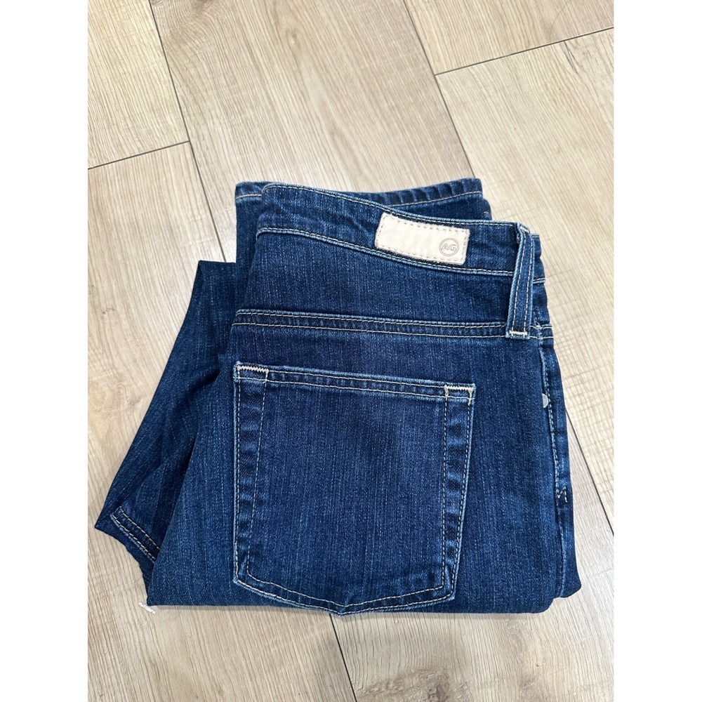 AG Adriano Goldschmied The Isabelle High Rise Straight Crop Jeans Dark Wash 28R